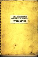Accurpress-Accurpress 710010 Series, Press Brake, Instruction Manual-71000 Series-710010-710012-01